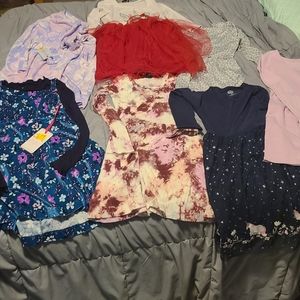 Lot of 7 girls long sleeve dresses